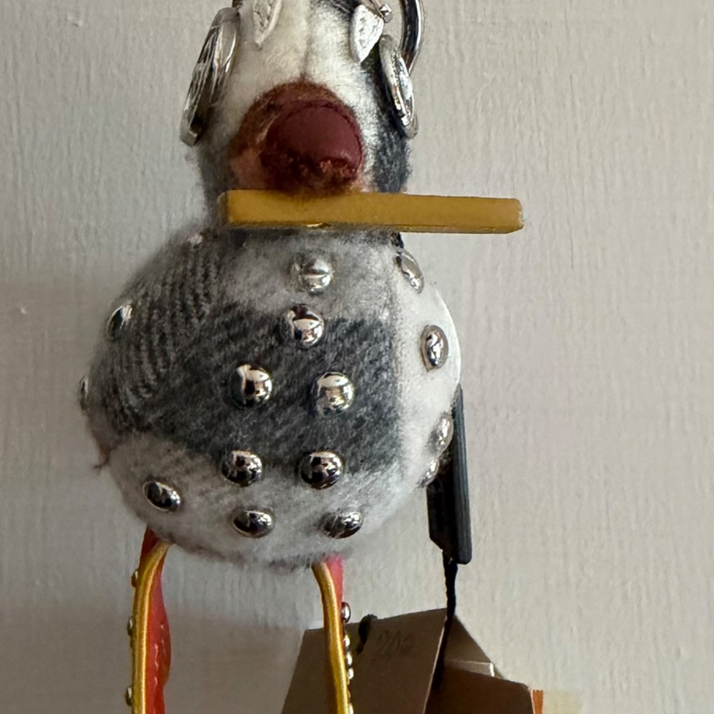 NWT Burberry Seagull Studded Key Ring/Keychain/Bag Charm - Picture 4 of 10
